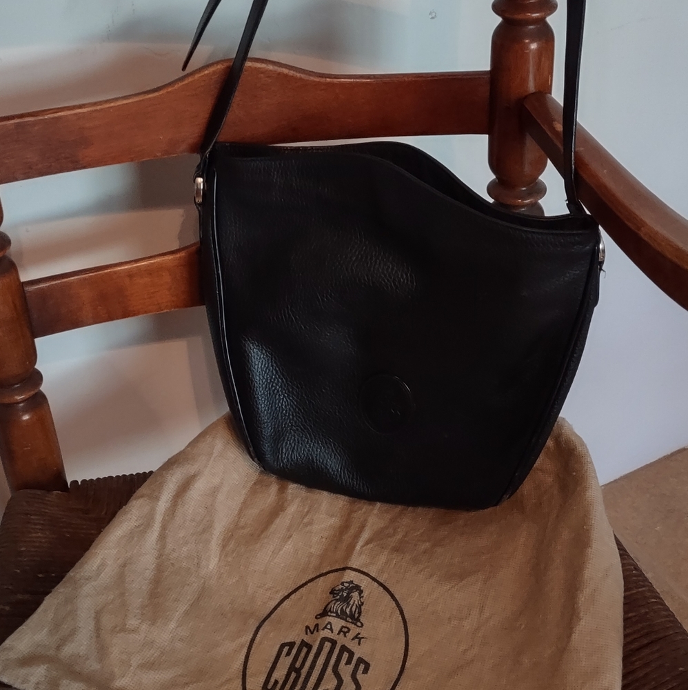 Mark Cross Black Leather Shoulder Bag